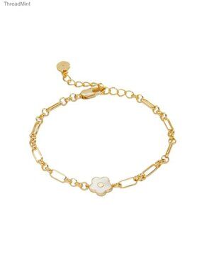 Mother Of Pearl Daisy Chain Bracelet Adjustable